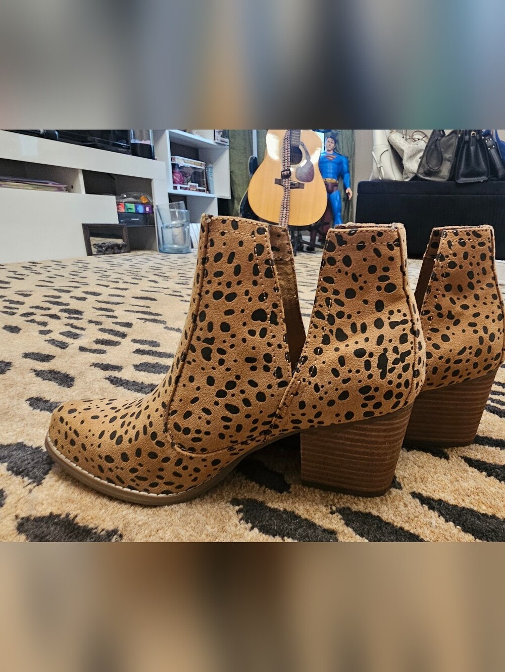ADORABLE Animal Print Booties. NEVER WORN